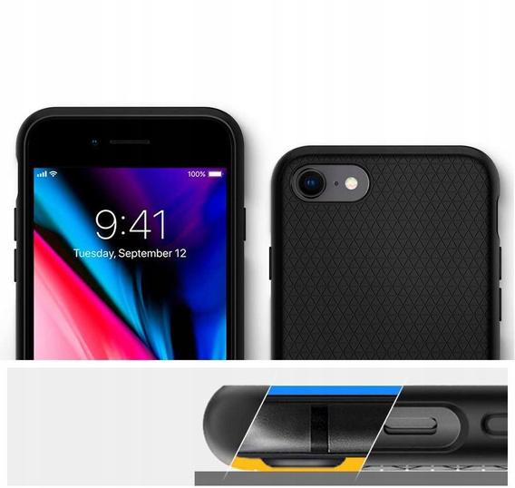Etui Spigen do iPhone 7/8/SE 2020/SE 2022, Liquid Air, czarne