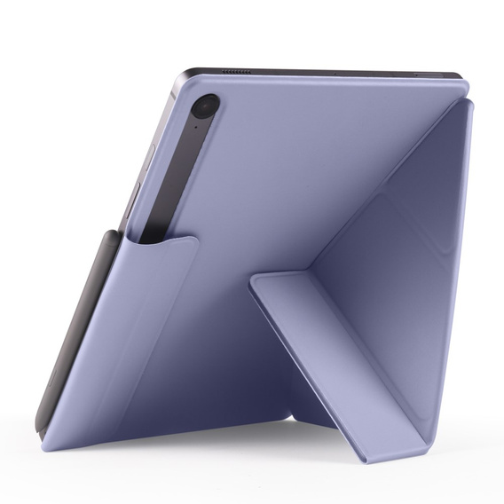 Magnetyczne etui origami do Samsung Galaxy Tab S10 Lite / S10 FE / S9 FE / S9 – ciemnofioletowe