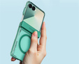 Etui do Samsung Galaxy Z Flip7 5G, pancerne Nillkin, Icelade Prop, do Magsafe, zielone