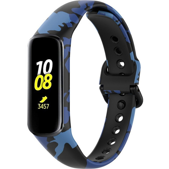 Pasek Silikonowy do Samsung Galaxy Fit 2 SM-R220, Camuflage Blue