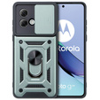 Etui pancerne do Motorola Moto G84 5G, CamShield Slide, zielone