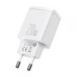 Baseus Compact PD 20W – ładowarka sieciowa z portami USB-C i USB-A, biała