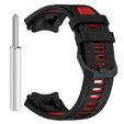 Pasek Silikonowy do Amazfit T-Rex 3, Czarny / Czerwony