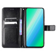 Zestaw Etui z klapką do Xiaomi Redmi Note 12 Pro+ 5G, Crazy Horse Wallet, czarne + Szkło