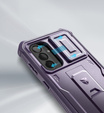 OUTLET Etui pancerne do Samsung Galaxy A56 5G, Dexnor Kickstand Cam Protector, fioletowe