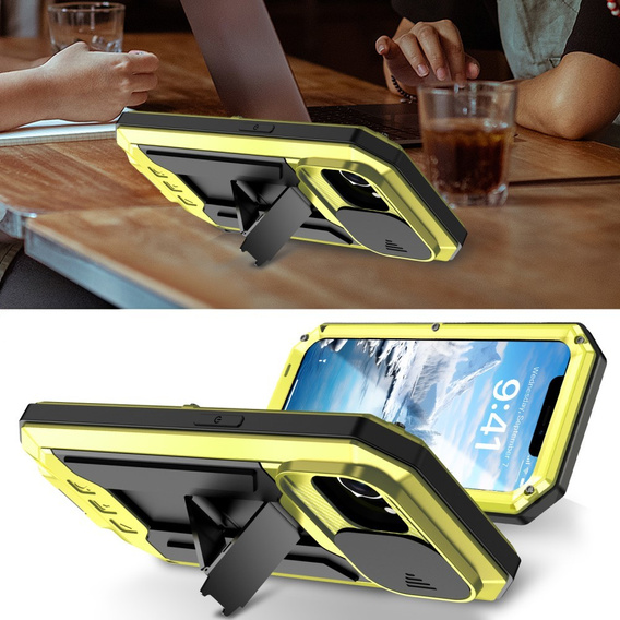 Etui pancerne do iPhone 16E, R-JUST, żółte