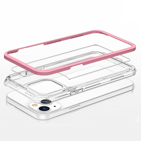 Etui ERBORD do iPhone 13 Mini, Hybrid Frame, różowe