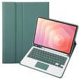 Etui z klawiaturą Bluetooth i touchpadem do Samsung Galaxy Tab S11 – zielone