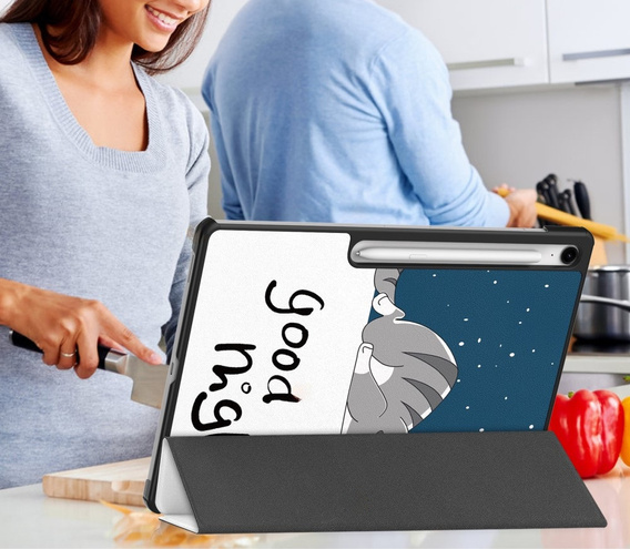 Etui z nadrukiem do Samsung Galaxy Tab S10 FE+ Plus – styl i ochrona w jednym - kot