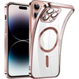 Zestaw Etui do iPhone 14 Pro, MagSafe Hybrid, różowe + Szkło
