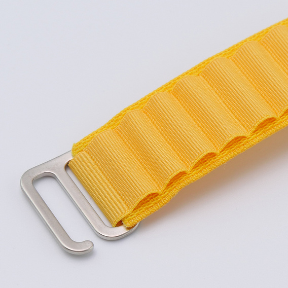 Pasek Nylonowy do Apple Watch 1/2/3/4/5/6/7/8/9/10/11/SE Ultra 1/2/3 42/44/45/46/49mm, Żółty