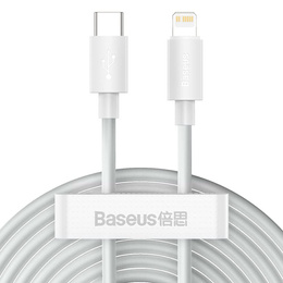Baseus kabel Simple Wisdom USB-C Lightning 1,5 m 20 W - Zestaw 2 szt. – Biały