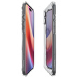 Etui z MagSafe Spigen do iPhone 16, Ultra Hybrid, przezroczyste / czarne + Szkło Hartowane 9H