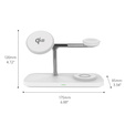 Ładowarka indukcyjna Qi2 3w1 15W do iPhone/ Apple Watch / Airpods / Galaxy / Galaxy Watch/ Galaxy Buds, biała