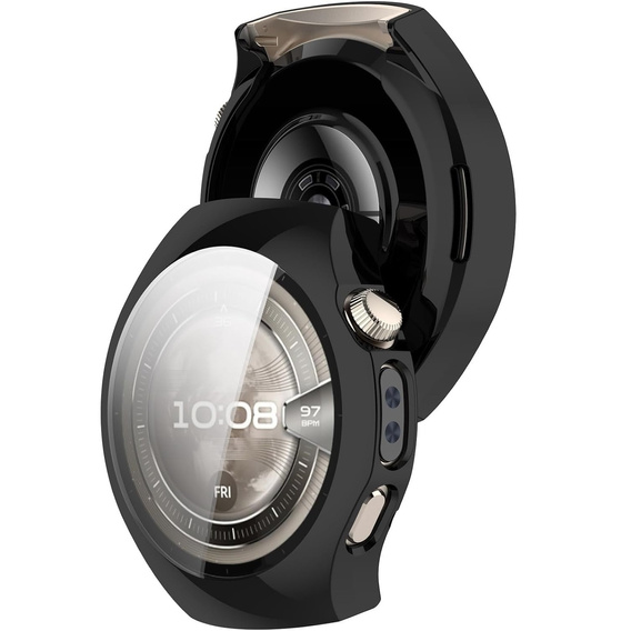 2w1 Etui z Osłoną na ekran do Huawei Watch 5 46mm, Czarne