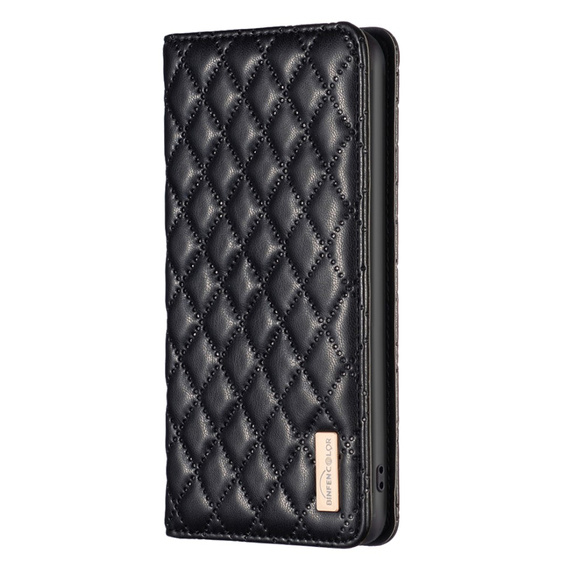 Etui z klapką do Xiaomi Redmi Note 13 Pro 4G / Xiaomi Redmi Note 14S / Xiaomi Poco M6 Pro 4G, Wallet, BINFEN COLOR, czarne