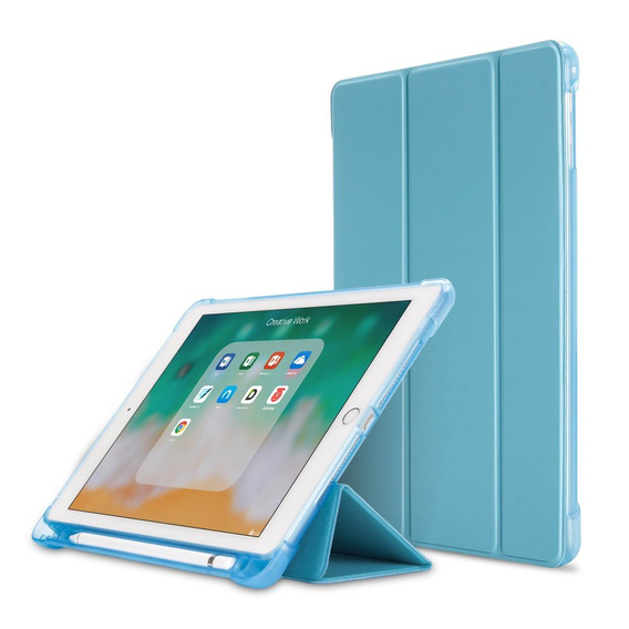 Etui do iPad 9.7" 2018/2017 (6/5 gen.) / Air 2/1 9.7" 2014/2013, Smartcase z miejscem na rysik, niebieskie