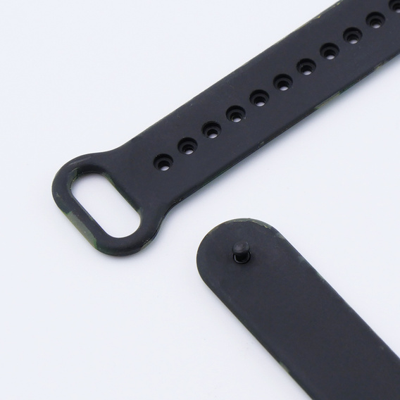 Pasek Silikonowy do Xiaomi Smart Band 10 / 9 / 8, Kamuflaż zielony