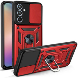Etui pancerne do Samsung Galaxy A54 5G, CamShield Slide, czerwone