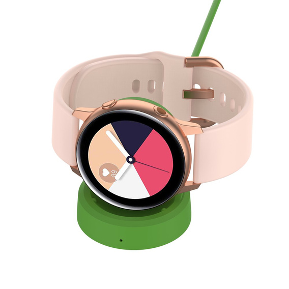 Ładowarka, Stacja dokująca do Samsung Galaxy Watch 3/4/5/6/7/Pro/Ultra/Active, Zielona