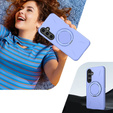 Etui do Samsung Galaxy A57 5G, z podstawką, do MagSafe, fioletowe