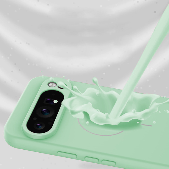 Etui do Google Pixel 10 Pro XL, do MagSafe, silikonowe, zielone