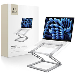 Aluminiowa podstawka do laptopa, stojak Tech-Protect  - Szary