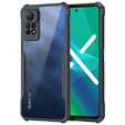 Zestaw Etui do Xiaomi Redmi Note 11 / 11S, AntiDrop Hybrid, przezroczyste z czarną ramką + Szkło