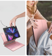 Etui z klawiaturą Dracool do iPad Air 13" 2025/2024 (7/6 gen.) / Pro 12.9" 2022/2021/2020 (6/5/4 gen.), różowe