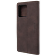 Etui do Motorola Edge 40 Neo, ERBORD Vintage portfel z klapką, kawowe