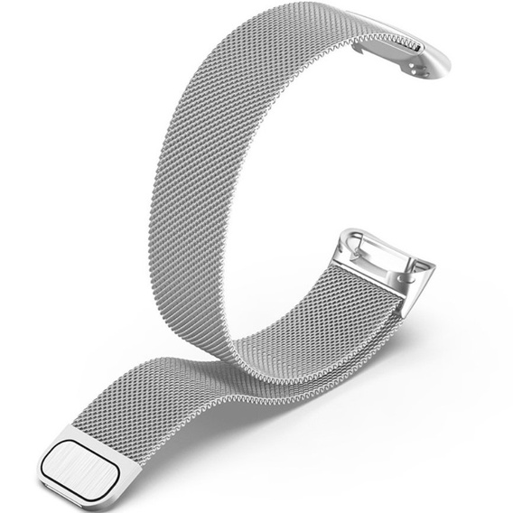 Pasek Milanese do Fitbit Charge 5, Srebrny