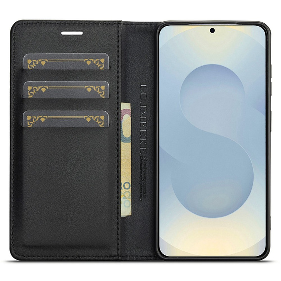 Etui z klapką do Samsung Galaxy A57 5G, Carbon LC.IMEEKE, czarne