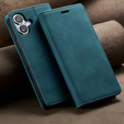 Etui do iPhone 17, ERBORD Vintage portfel z klapką, niebieskie