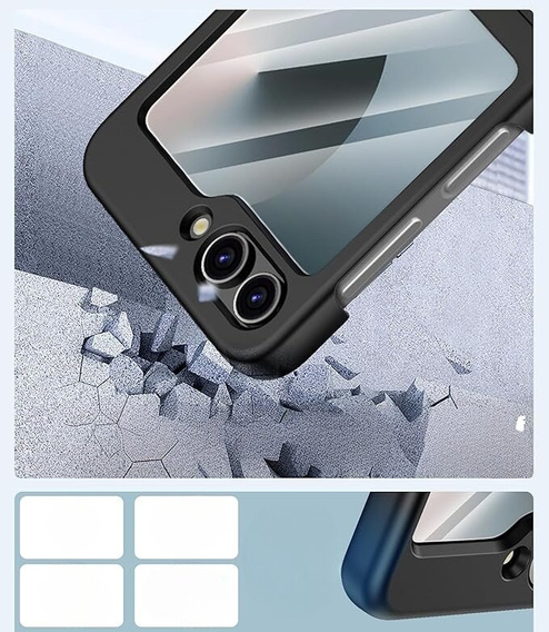 Etui do Samsung Galaxy Z Flip7 FE / Z Flip6, PC Case, czarne