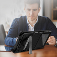 Etui pancerne do Samsung Galaxy S25 Ultra, R-JUST, ze szklaną ochroną kamery, czarne
