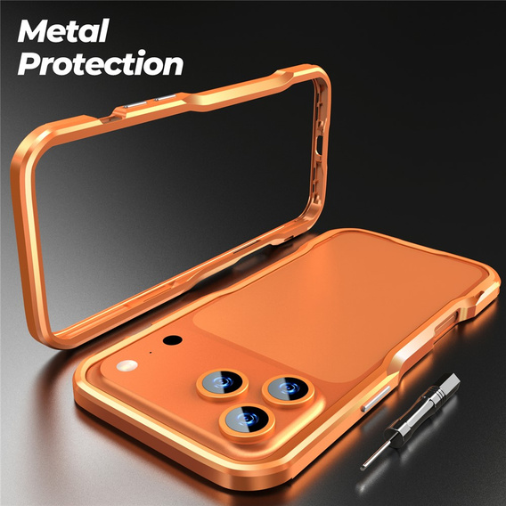 Etui LUPHIE do iPhone 17 Pro, Armor Bumper, pomarańczowe