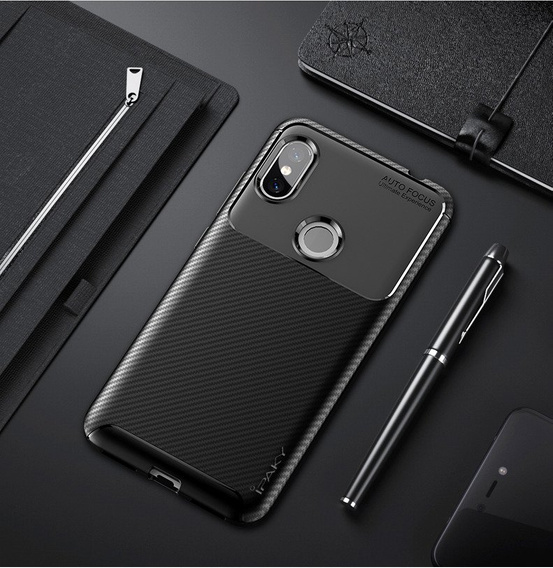 Etui do Xiaomi Redmi Note 6 Pro, Carbon Gel, czarne