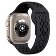 Pasek Silikonowy do Apple Watch 1/2/3/4/5/6/7/8/9/10/11/SE Ultra 1/2/3 42/44/45/46/49mm, Czarny