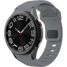 Pasek Silikonowy do Samsung Galaxy Watch 4/5/6/7/FE 40/42/43/44/45/46/47mm, Ciemny Szary