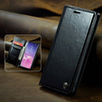 Etui z klapką CASEME do Samsung Galaxy S10+ Plus, Waxy Textured, czarne