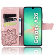 Etui z klapką do Samsung Galaxy A26 5G, Butterfly, różowe rose gold