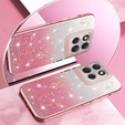Etui do Motorola Moto G56 5G, Glitter Flower, różowe rose gold