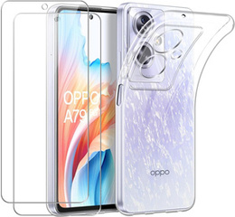 Etui cienkie do Motorola Moto G54 5G przezroczyste + Szkło 9H