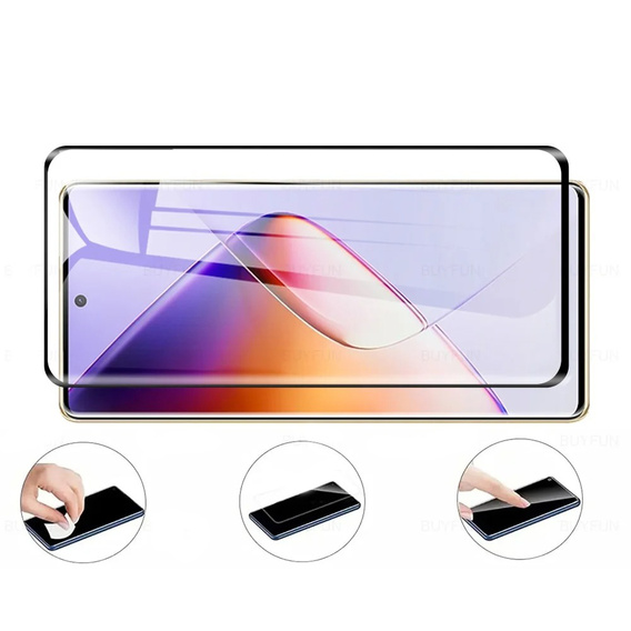 Szkło Hartowane 3D do Infinix Note 40 Pro Plus, czarna ramka