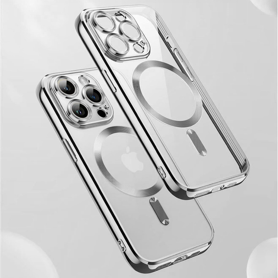 Etui do iPhone 14 Pro, ERBORD Hybrid MagSafe Case, srebrne