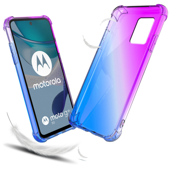 Etui Gradient Dropproof do Motorola Moto G53 5G, Fioletowe / niebieskie