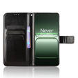 Etui z klapką do OnePlus Nord CE5, Crazy Horse Wallet, czarne