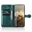 Etui z klapką do Motorola Edge 60 Pro, Wallet Rhombus, zielone