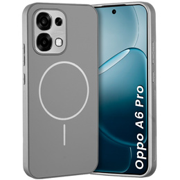 Etui ochronne do Oppo A6 Pro 5G, do MagSafe, tytanowe szare