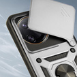 Etui pancerne do Xiaomi Poco F7 Ultra, CamShield Slide, srebrne